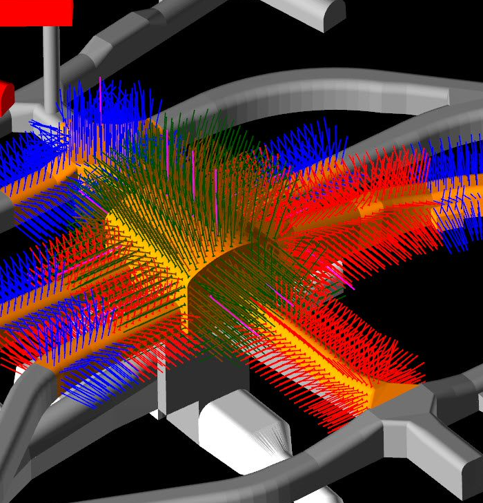 3d m Oyu Tolgoi Underground Project, Mongolia – Primary Crusher 2 Mass Excavation Cablebolts Design – 3D Model